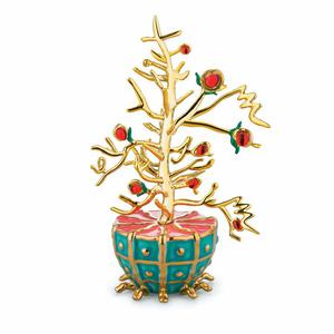 Alessi - Ozdoba z porcelany L'Albero del Bene - zota, wysoko 16 cm - 2877576962