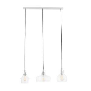 Kaspa - Lampa wiszca listwa 3 Longis - dugo listwy 75 cm, srebrna - 2871061858