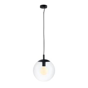 Kaspa - Lampa wiszca Alur - rozmiar S, rednica 25 cm, transparentno - czarna - 2871062030