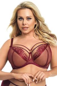 Biustonosz Soft Model Paradise K496 Bordo - Gorsenia Lingerie - 2876087079