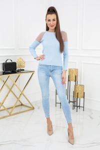 Sweter Damski Model Eliza Tulle MCY02679 Baby Blue - Vittoria Ventini - 2871774746