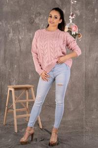 Sweter Damski Model Marynesta Powder Pink - Merribel - 2868237718