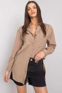 Koszula Damska Model EM-KS-005.34 Dark Beige - Ex Moda - 2868239451