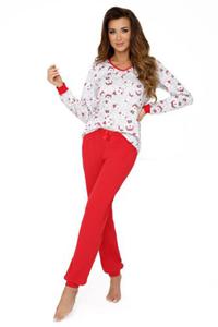 Piama Damska Model Teddy Ecru/Red - Donna - 2878375686