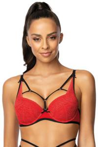 Biustonosz push up Biustonosz Push-up Model 3636/11 Loren Red/Black - Mat - 2871992322