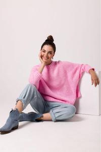 Sweter Damski Model BK105 Pink - BE Knit - 2875973057