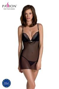 Komplet Model Deliena Chemise Black - Passion - 2877551128