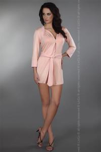 Szlafrok Model Rizen Dressing Gown Powder Pink - Livia Corsetti Fashion - 2871772670