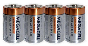 4 x bateria alkaliczna Megacell LR20 D - 2850390213