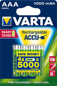 4 x akumulatorki Varta Ready2use R03 AAA Ni-MH 1000mAh - 2840777642