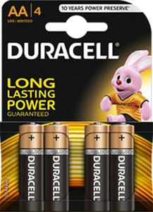 4 x bateria alkaliczna Duracell Duralock Basic C&B LR6 AA (blister) - 2840777013