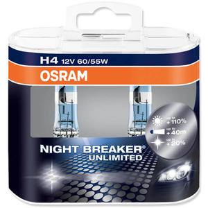 2x Osram H4 NightBreaker UNLIMITED + 110% ?wiat?a (duo pack) - 2844133294