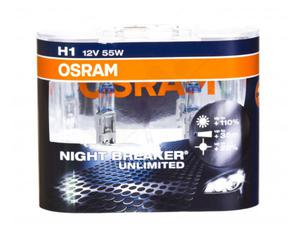 2x Osram H1 NightBreaker UNLIMITED + 110% ?wiat?a (duo pack) - 2854127366