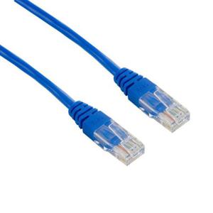 Kabel sieciowy UTP Patchcord RJ45 kat. 5e skr?tka drut 1m niebieski - 2840776992