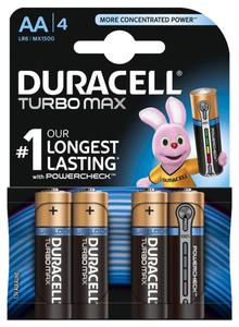 4 x bateria alkaliczna Duracell Duralock Turbo Max LR6 AA (blister) - 2855297182