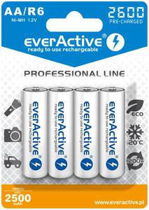 4x akumulatorki everActive R6/AA Ni-MH 2600 mAh ready to use - 2853103957