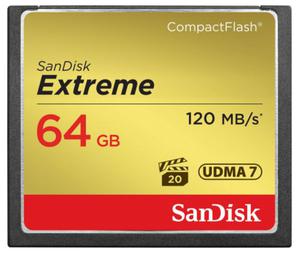 Karta pami?ci SanDisk Compact Flash Extreme 64GB (CF) 120MB/s 800x - 2840777356