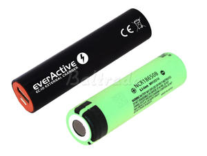 Power Bank: Panasonic li-ion 18650 3400 mAh + ?adowarka everActive EC-10 - 2351807256