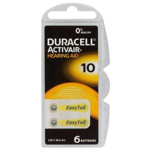 6 x baterie do aparatów s?uchowych Duracell ActivAir 10 MF