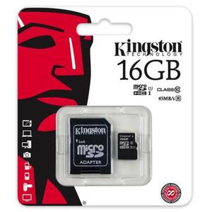 karta pami?ci Kingston microSDHC 16GB class 10 UHS-I + adapter SD - 2847797719