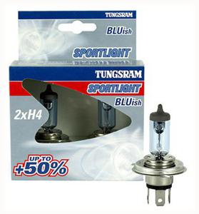 2x Tungsram H4 Sportlight Bluish + 50% ?wiat?a - 2842330247