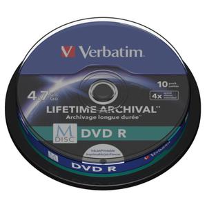 P?yty DVD R Verbatim MDISC Lifetime Archival Print CAKE10 - 2848102550