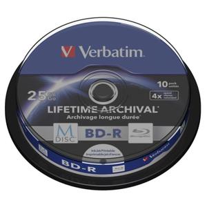 P?yty Blu-Ray BD-R Verbatim MDISC Lifetime Archival Print CAKE10 - 2852585838