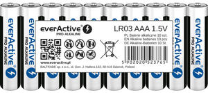 10 x baterie alkaliczne everActive Pro LR03 / AAA (taca) - 2853363219