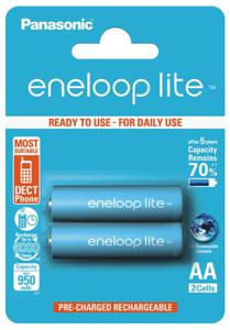 2 x Panasonic Eneloop Lite R6/AA 950mAh BK-4LCCE/2BE (blister) - 2854127372