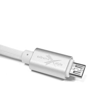 silikonowy kabel micro USB eXtreme 100cm bia?y (blister) - 2847797730