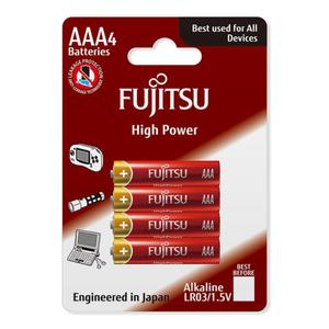 4 x bateria alkaliczna Fujitsu High Power LR03 AAA blister - 2850390200