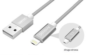 kabel hybrydowy 2w1 micro USB / Lightning 150cm Unitek Y-C4023GY - 2852585852