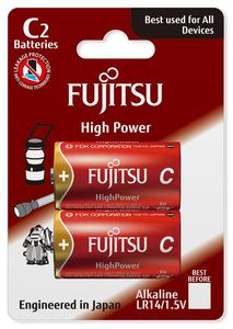 2 x bateria alkaliczna Fujitsu High Power LR14 C blister - 2853250319