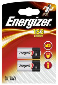 2 x bateria foto litowa Energizer CR123 - 2850946449