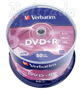 P?yty DVD+R 4,7GB 16X Verbatim cake 50 - 2840776922