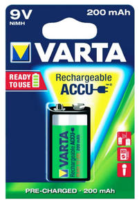 akumulatorek Varta R2U 6F22 9V Ni-MH 200mAh 8,4V - 2852585871