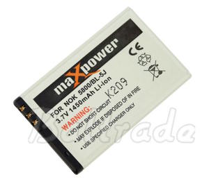 Bateria maXpower do Nokia 5230/5800 XM/X6 Li-ion 1450mAh - 2351808384