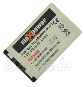 Bateria maXpower do Nokia 3120c/5530 XM/8800Arte Li-ion 1300mAh - 2351808304