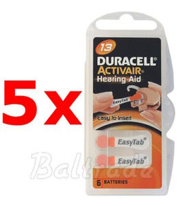 30 x baterie do aparatw s?uchowych Duracell ActivAir 13 - 2840777372