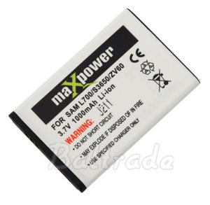 Bateria maXpower do Samsung S3650/M7500 Li-ion 1000mAh - 2847797722