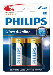 2 x bateria alkaliczna Philips Ultra Alkaline LR14 C (blister) - 2842060765