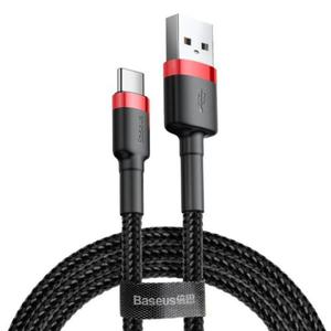 Kabel USB do USB-C Baseus Cafule 3A 0.5m (czerwono-czarny) - 2875532385