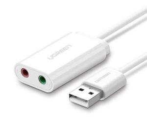 Zewntrzna karta dwikowa USB UGREEN 15cm (biay) - 2876109363