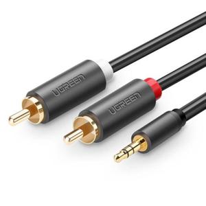 UGREEN AV102 Kabel 2x RCA (Cinch) jack 3.5 mm 10m (czarny) - 2877936663