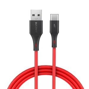 Kabel USB do USB-C BlitzWolf BW-TC15 3A 1.8m (czerwony) - 2877589476