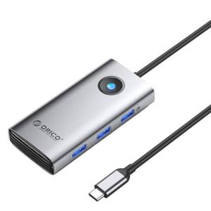 Stacja dokujca HUB 6w1 Orico USB-C, HDMI, 3xUSB (szara) - 2874197262