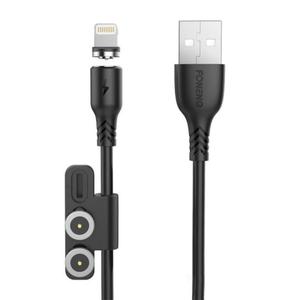 Kabel magnetyczny 3w1 USB do USB-C / Lightning / Micro USB Foneng X62, 2.4A, 1m (czarny) - 2877734423