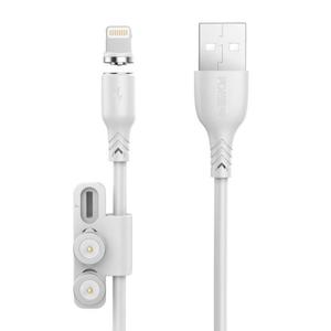 Kabel magnetyczny 3w1 USB do USB-C / Lightning / Micro USB Foneng X62, 2.4A, 1m (biay) - 2876778775