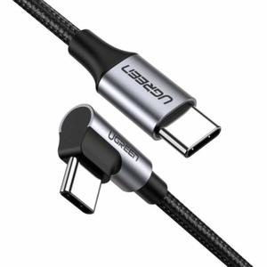 Kabel USB-C do USB-C, ktowy UGREEN QC 3.0 PD 3A 60W 1m (czarny) - 2876778851