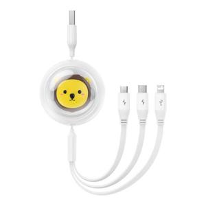 Kabel adowania 3w1 Baseus USB do USB-C, USB-M, Lightning 3,5A, 1,1m (White) - 2876779668